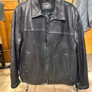 Dockers Men's Black Leather Jacket